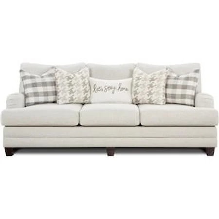 TRANSITIONAL SOFA WITH SETBACK ARMS